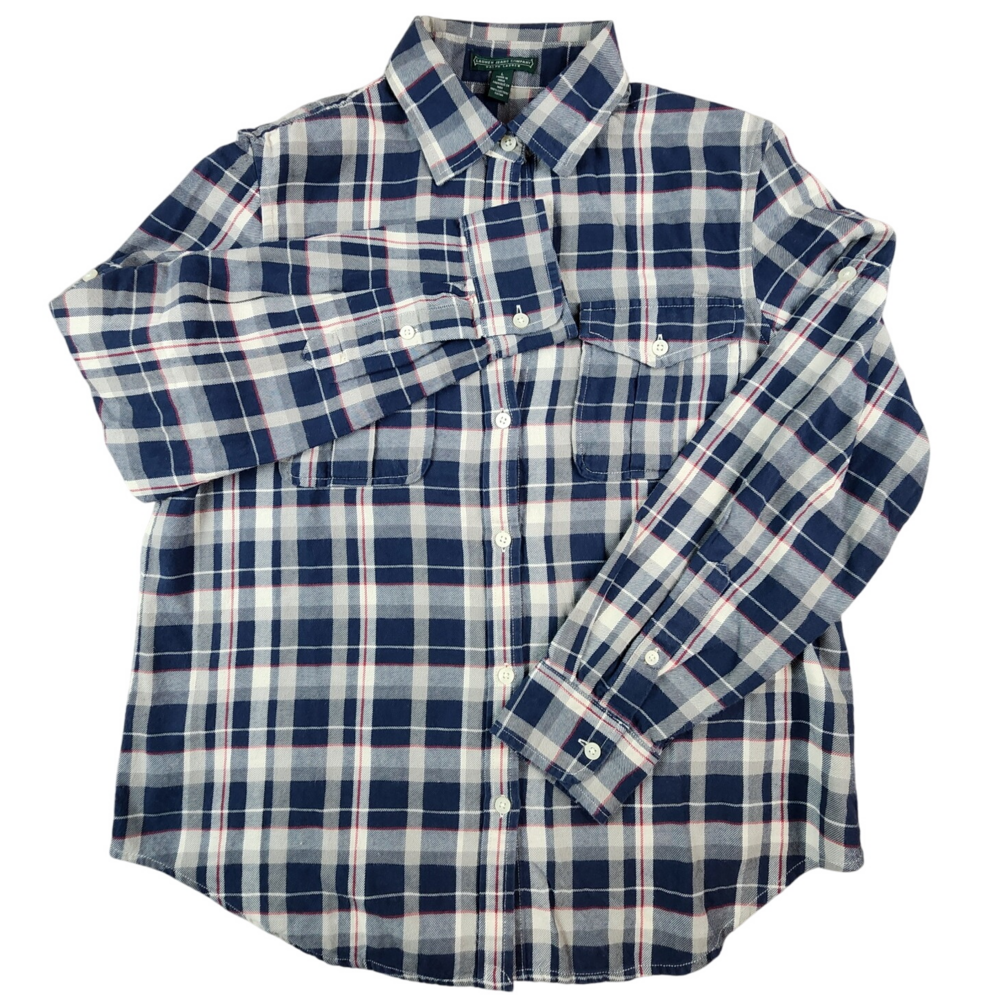 Lauren Jeans Co. Mens Plaid Flannel‎ Shirt Long Sleeve Button Up Mens Size Large